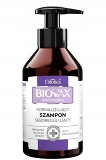 Шампунь для жирных волос, 200 г. BIOVAX sebocontrol, Oceanic