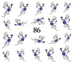 Водные наклейки для ногтей - №86, inna