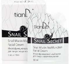 Многофункциональный крем для лица с муцином улитки Snail Secret Snail 5 шт x 10 мл Тианде, Tiande