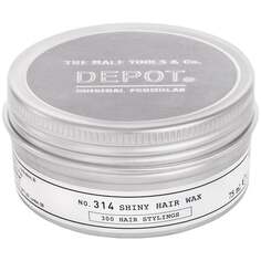Депо, нет. 314 Shiny Hair Wax, Полужидкий блестящий воск для укладки волос средней фиксации, 75 мл, Depot