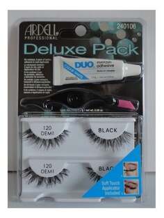 Накладные ресницы 120 Demi Black + клей DUO 2,5 г + аппликатор Ardell, Deluxe Pack
