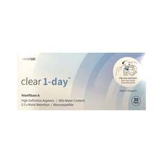 Прозрачные 1-дневные, Бесцветные контактные линзы -1,5 30 шт. Clear Lab, Clearlab, бесцветный