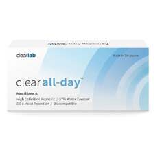 Прозрачные контактные линзы -2,25, 30 шт. Clear Lab, Clear All-day, Clearlab, бесцветный