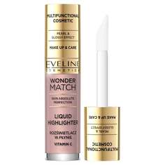 Жидкий хайлайтер для лица 01, 4,5 мл Eveline Cosmetics, Wonder Match