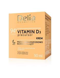 Прекурсор витамина D3, нормализующий ночной крем против морщин, 50 мл Delia Cosmetics