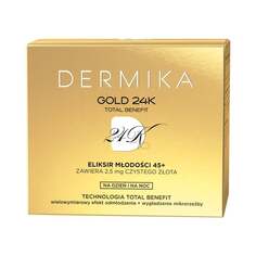 Эликсир молодости 45+, роскошный дневной/ночной крем, 50 мл Dermika, Gold 24K Total Benefit