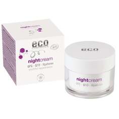 ЭКОКосметика, Ночной, Ночной крем с OPC, Q10 и гиалуроновой кислотой, Eco Cosmetics