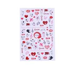 Наклейки для ногтей тонкие, самоклеящиеся, ко Дню святого Валентина № F704 MollyLac, Molly Lac