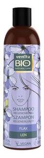 Шампунь Venita Bio льняной регенерирующий с экстрактом льна для поврежденных и выпадающих волос, склонных к жирности, 300мл