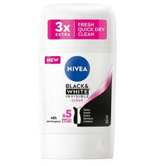 Антиперспирант-стик 50мл Nivea, Black&amp;White Invisible Clear