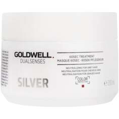 Маска для седых и светлых волос, нейтрализующая желтые тона, 200 мл Goldwell, Dualsenses Silver 60sec Treatment