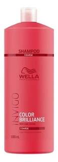 Шампунь для защиты цвета густых волос, 1000мл Wella Professionals, Invigo Brillance Color Protection Shampoo Coarse
