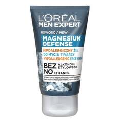 Гипоаллергенный гель для умывания лица, 100 мл L&apos;Oreal Paris, Men Expert Magnesium Defense, L&apos;oréal Paris L'Oreal