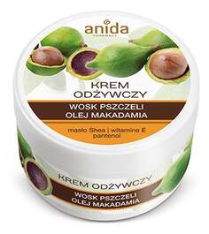 Анида, пчелиный воск и масло макадамии, питательный крем для лица и тела, 125 мл, Anida