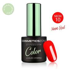 Гипоаллергенный неоновый красный гибридный лак для ногтей 7 мл – Neon Red N10 Cosmetics Zone