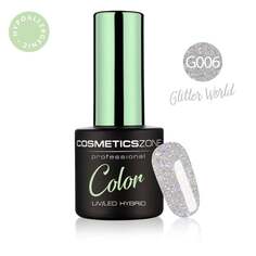 Гипоаллергенный гибридный лак для ногтей, Glitter World G006, 7мл Cosmetics Zone