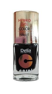 Лак для ногтей № 26 черный, 11 мл Delia Cosmetics, Coral Hybrid Gel