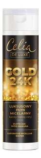 Роскошный мицеллярный флюид для всех типов кожи с 24-каратным золотом, 200 мл Celia, De Luxe