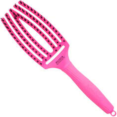 Средний неоновый розовый, расческа для волос, щетка для пальцев Olivia Garden