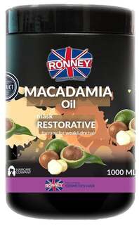 Восстанавливающая маска для волос с маслом макадамии, 1000 мл Ronney, Macadamia Oil