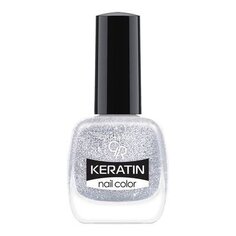 Кератиновый лак для ногтей 401 Golden Rose, Keratin Glitter Nail Color