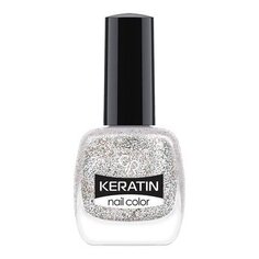 Кератиновый лак для ногтей 402 Golden Rose, Keratin Glitter Nail Color