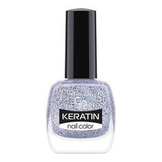 Кератиновый лак для ногтей 412 Golden Rose, Keratin Glitter Nail Color