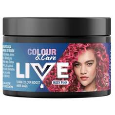 Минутная маска для окрашивания и ухода за волосами Rosy Pink 150мл Schwarzkopf,Live Color&amp;Care 5-