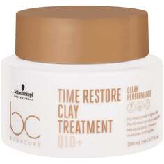 Маска для зрелых и ослабленных волос 200 мл с кератином и пантенолом Schwarzkopf Bc Time Restore Clay Treatment Q10+