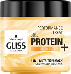 Питательная маска для волос с протеинами и маслом ши, 400 мл Gliss Kur, Performance Treat, Schwarzkopf