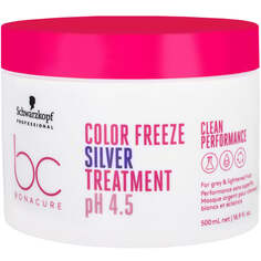 Маска Schwarzkopf BC Color Silver для окрашенных седых и светлых волос 500мл продлевает стойкость цвета и разглаживает