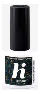 Гибридный лак для ногтей Top No Wipe for Galaxy Flakes, 5 мл Hi Hybrid