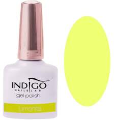Гель-лак Indigo, гибридный лак для ногтей Limonita Yellow Neon, 7 мл
