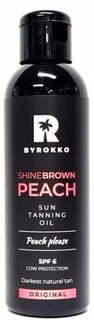 Персиковый загар Поддерживающее масло SPF6 Byrokko Shine Brown