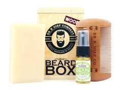 Мыло Dr K, коробка для бороды Woodland, набор для ухода за бородой, мыло, масло и расческа, Dr K Soap Company