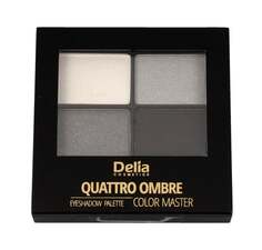 Тени для век 403 Ideal Smoky Eye Delia Cosmetics, Color Master Quattro Ombre, серый