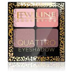 Палитра Quattro, 4 тени для век, № 12 Eveline Cosmetics