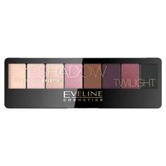 Палитра из 8 теней для век, Сумерки Eveline Cosmetics, Professional Eyeshadow Palette, розовый