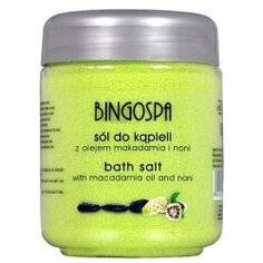 Соль для ванн с маслом макадамии и нони 580г BINGOSPA