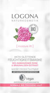 Активно разглаживающая увлажняющая маска с органической дамасской розой, 15 мл Logona Moisture Lift