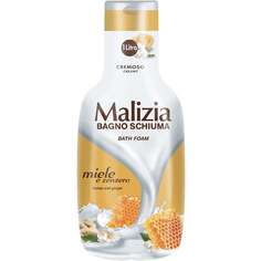 Пена для ванн Malizia жидкая мед и имбирь 1000мл
