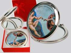 Зеркало - Микеланджело - Цветная коробка «Сотворение Адама», Carmani, серебро