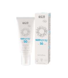 Спрей солнцезащитный SPF 50 Sensitive с маслом семян граната и малины, 100 мл, Eco Cosmetics