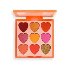 Палетка теней для век Fiery 9 Makeup Revolution, I Heart Revolution, Heartbreakers, розовый