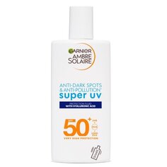 Защитный флюид для лица от обесцвечивания SPF50+, 40 мл Garnier, Ambre Solaire Super UV