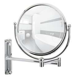 Енко, косметическое зеркало DELUXE, настенное W, Wenko, серебро