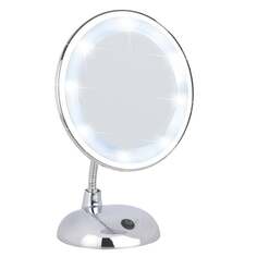 Косметическое зеркало WENKO Style, LED, 17x28 см , серебро