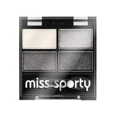 Четверные тени для век 404 Real Smoky/Smoky Black, 5 г Miss Sporty, Studio Color, серый
