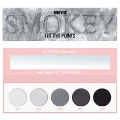 Палетка теней для век 02 Smokey, 6,5 г Miyo, Five Points Palette