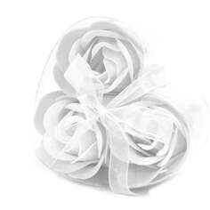 Набор из 3 розовых, растушеванных, белых роз к Женскому дню AWGifts